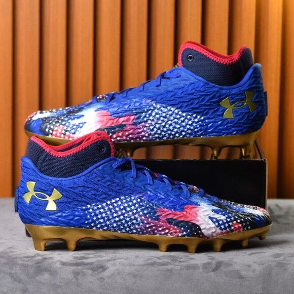 New! Size: 12.5 Men | Under Armour Spotlight 4 MC Clone USA Cleats | 3027296-400 main image 15